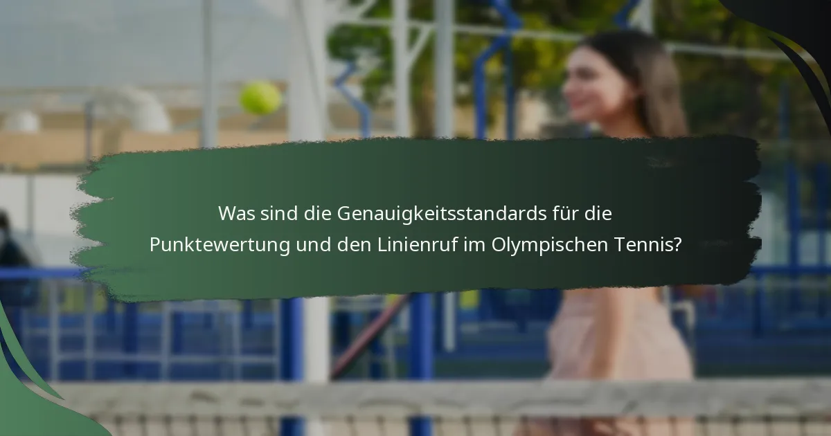 Was sind die Genauigkeitsstandards für die Punktewertung und den Linienruf im Olympischen Tennis?