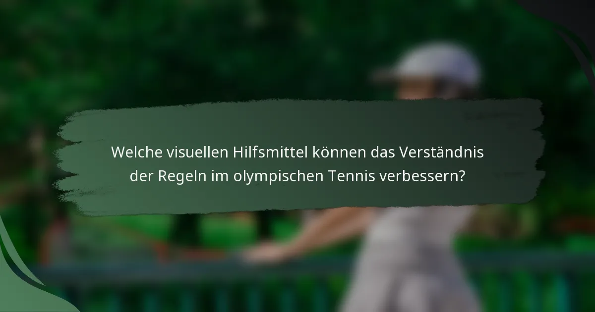Welche visuellen Hilfsmittel können das Verständnis der Regeln im olympischen Tennis verbessern?