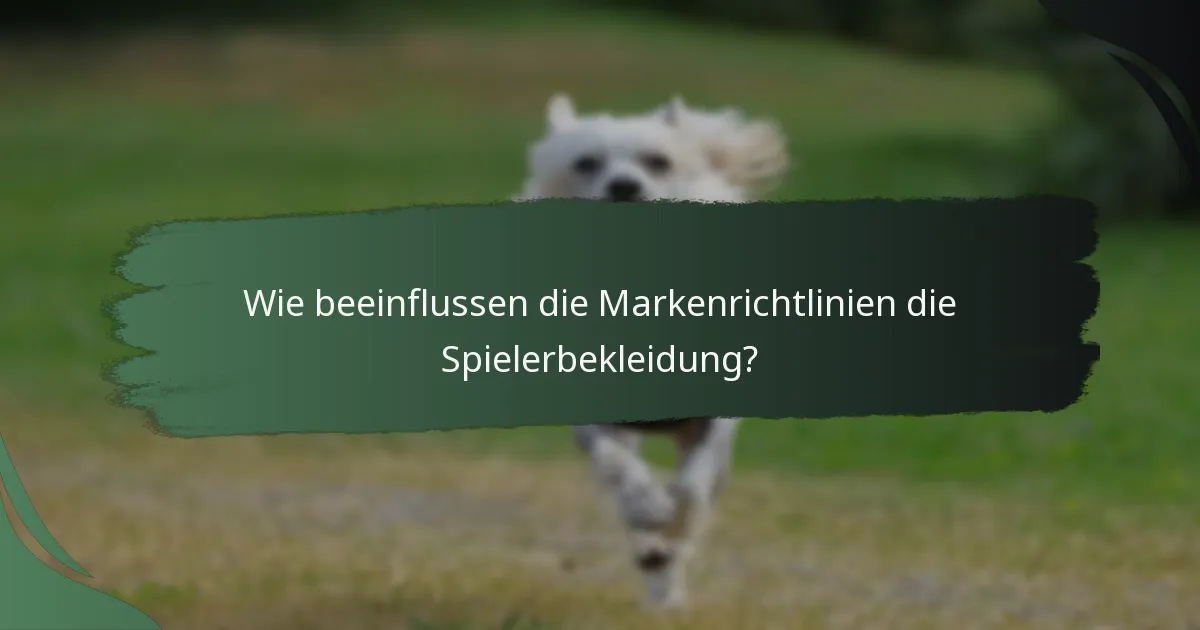 Wie beeinflussen die Markenrichtlinien die Spielerbekleidung?